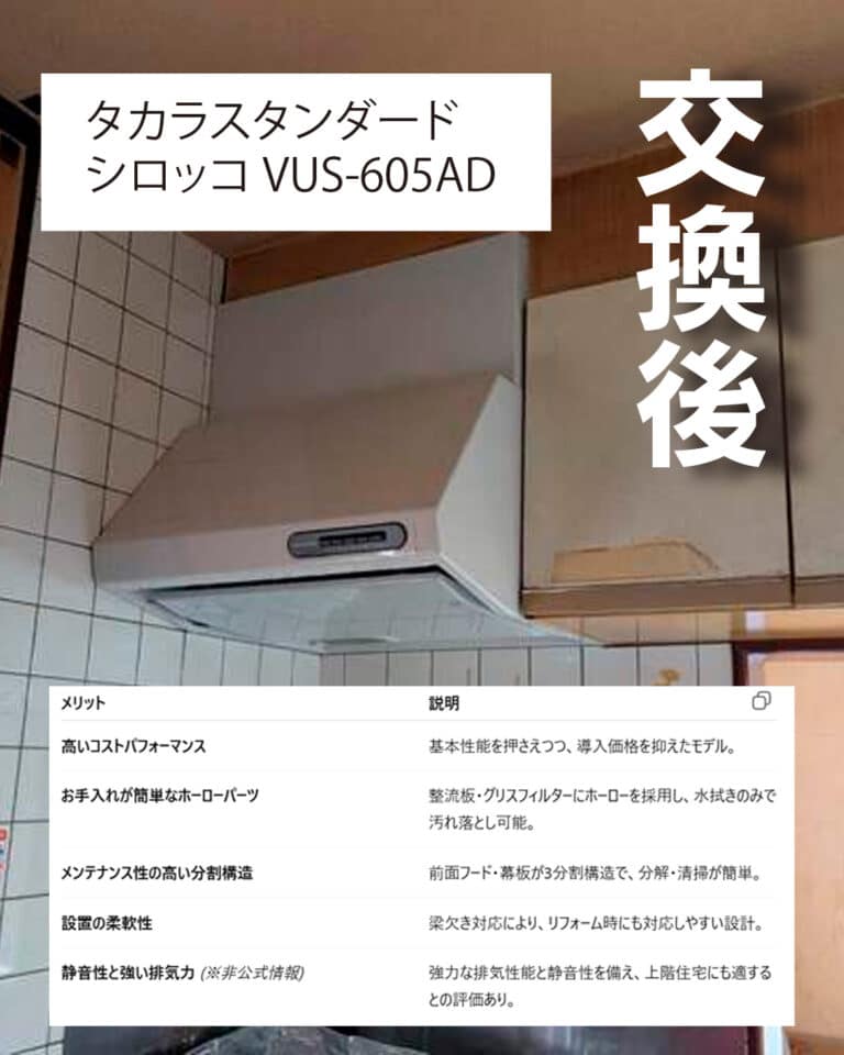 レンジフードまるっと交換♪